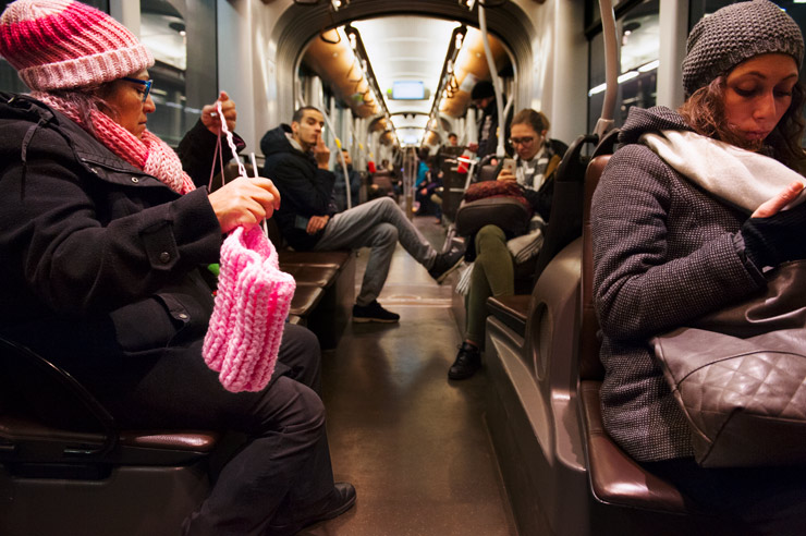 During one and a half year, I travelled with every bus, tram, and metro line at least once, from terminal to terminal.  Images and text show a cross-section of Brussels, while also  giving a brief glimpse into the lives of the) fellow passengers who cross our path every day. © Bram Penninckx